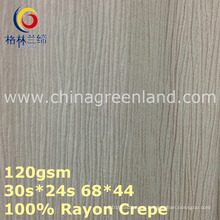 100%Rayon Crepe Woven Dyeing Fabric for Garment Textile (GLLML375)